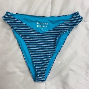 NWOT Frankie’s Bikinis Terry Stripe Bikini Bottoms